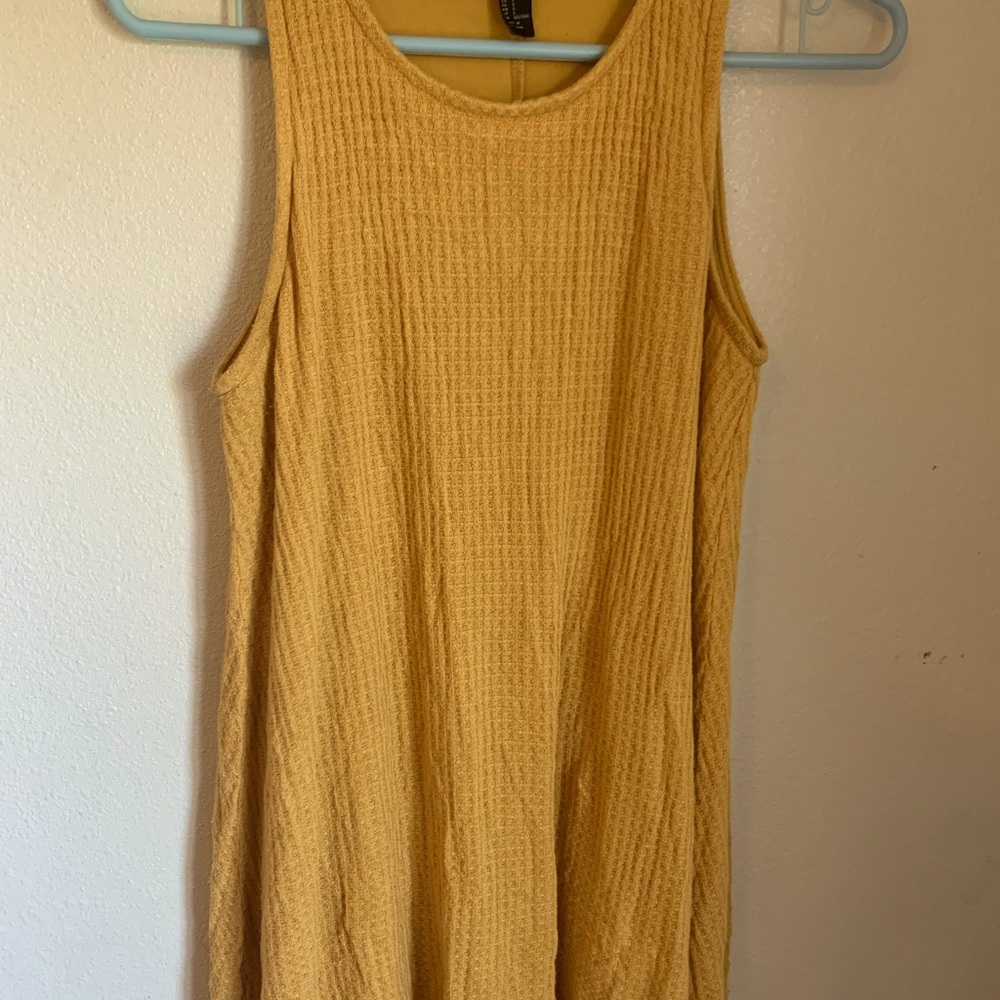Mustard yellow babydoll dress. Size small.